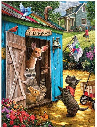 Three Large 300-Piece Jigsaw Puzzle Set – Vibrant Animal Art