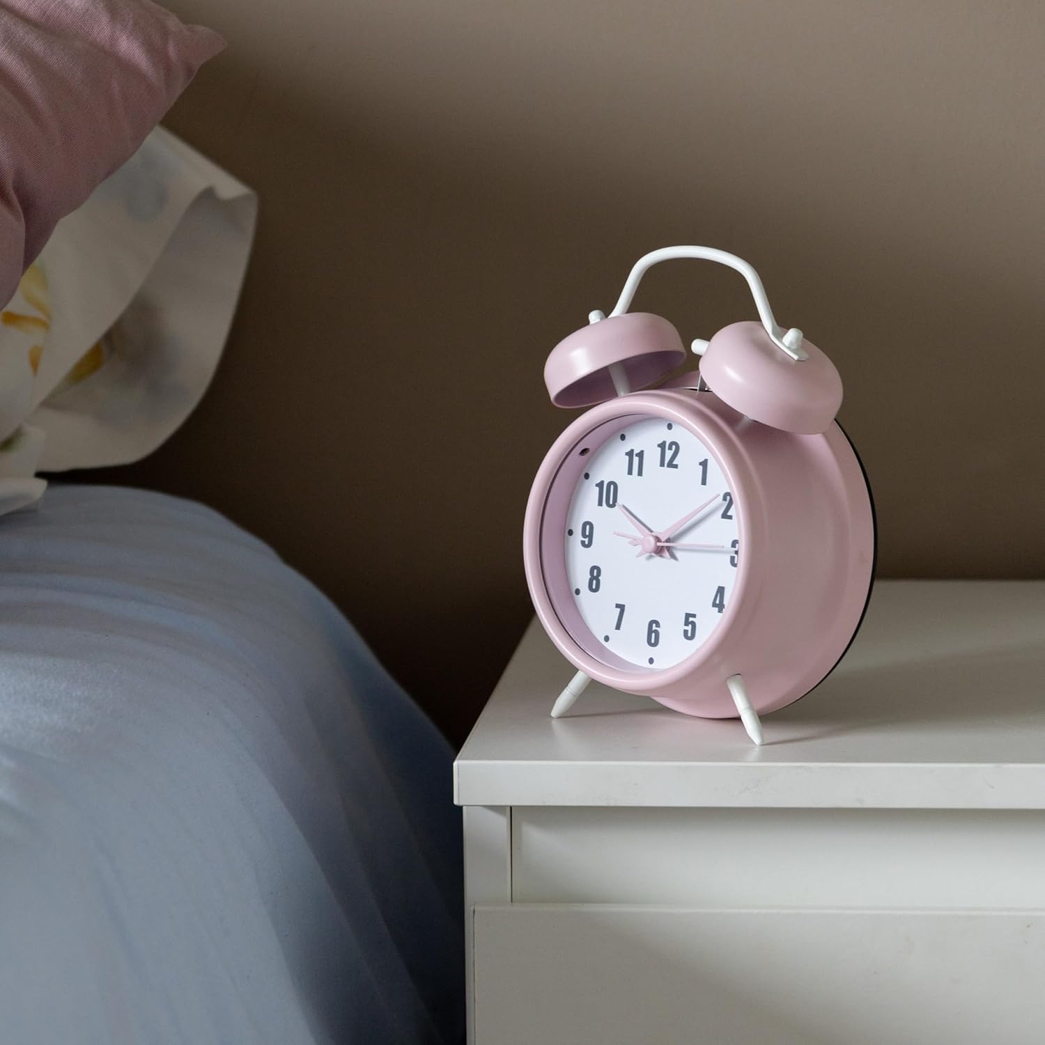 GIFTMARKET GM1973 Silent Twin Bell Analog Alarm Clock