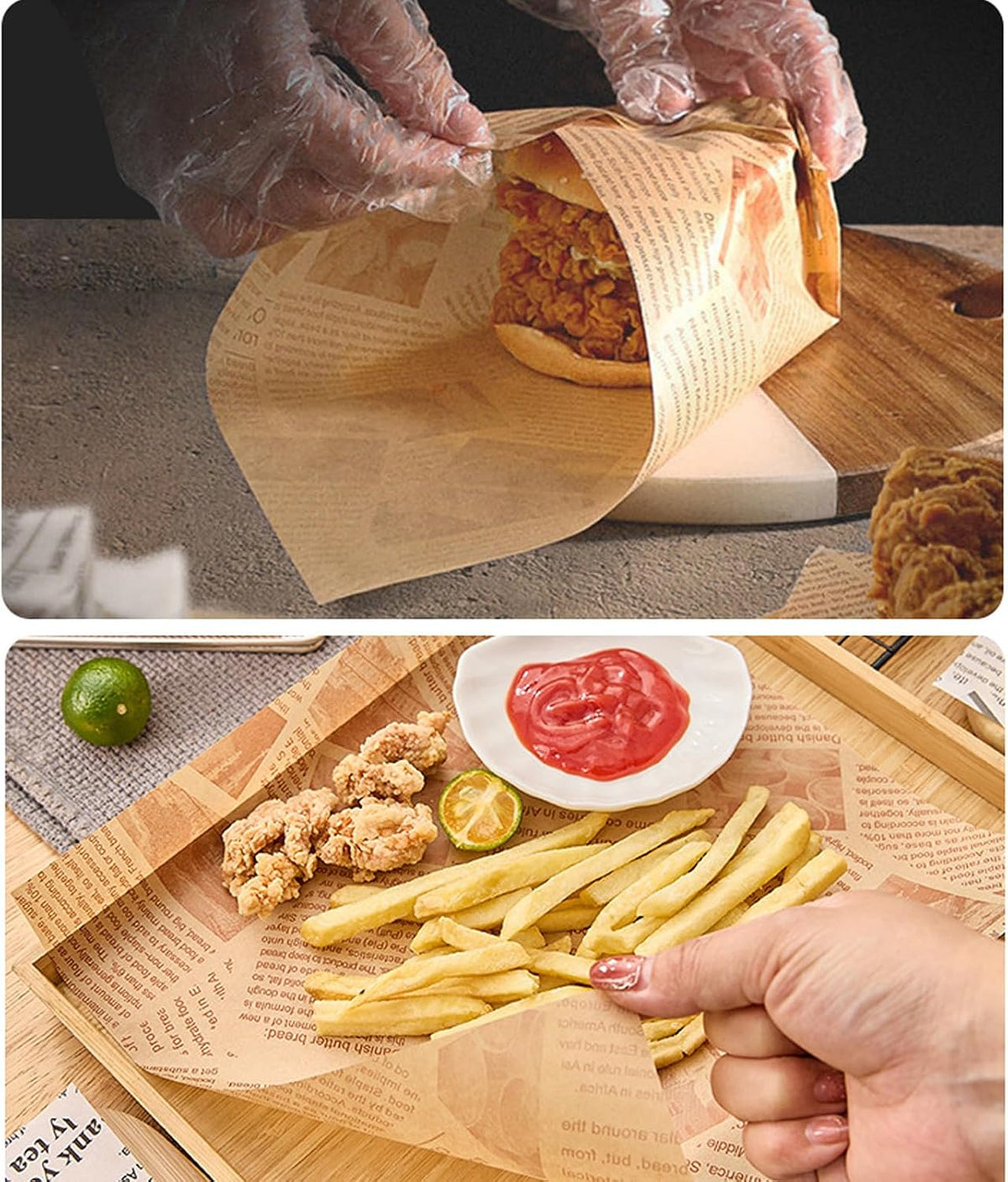 BetterJonny Greaseproof Newspaper Paper Sheets 200-Pack