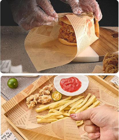 BetterJonny Greaseproof Newspaper Paper Sheets 200-Pack
