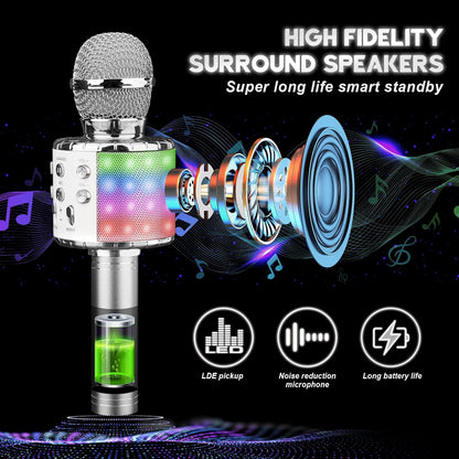 ShinePick Wireless Portable Bluetooth Karaoke Microphone