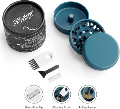 JCASE Green Ceramic Herb Grinder 62mm Non-Stick 3-Piece Set