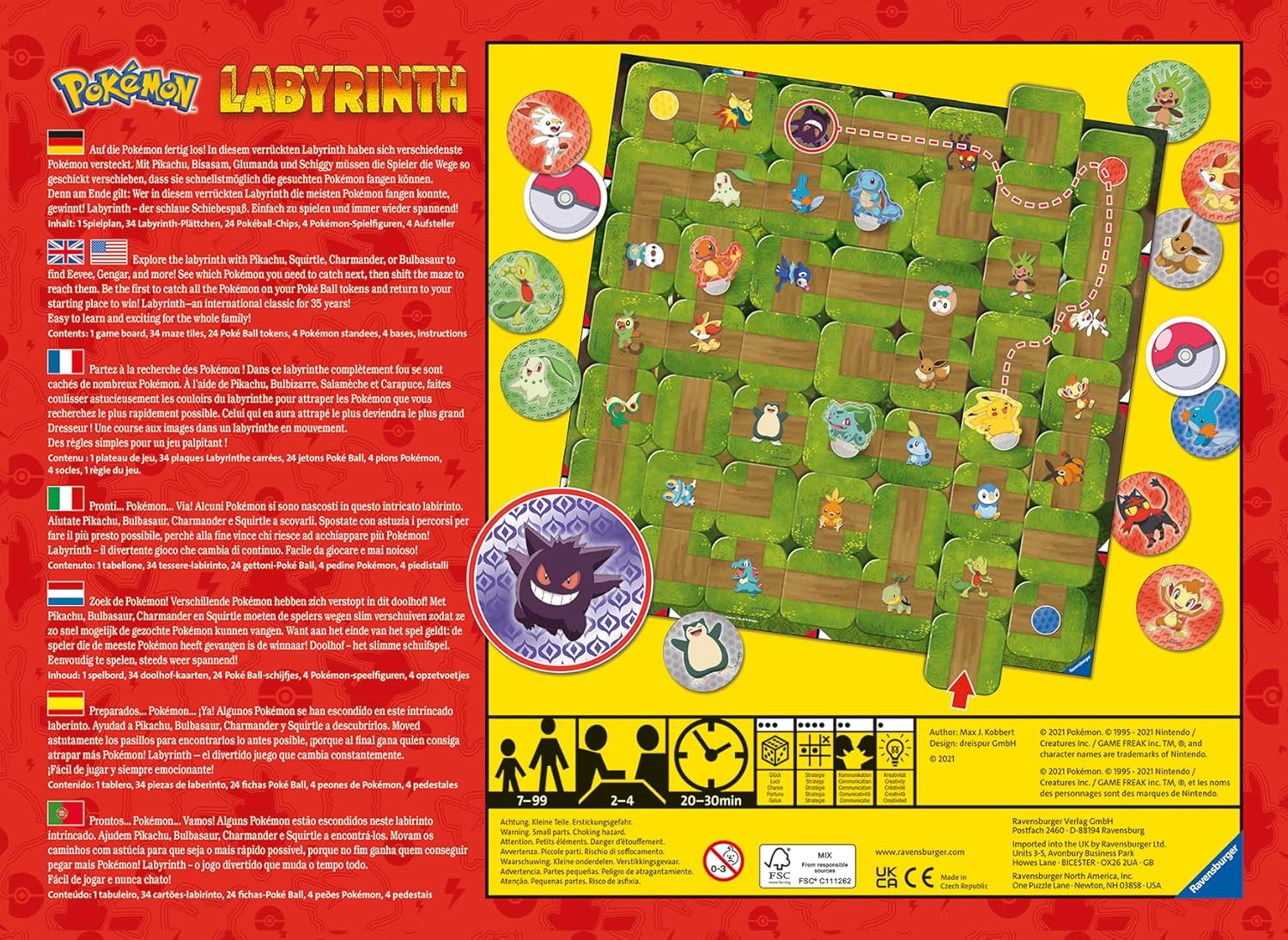 Ravensburger Pokémon Labyrinth Board Game – Family Strategy Fun