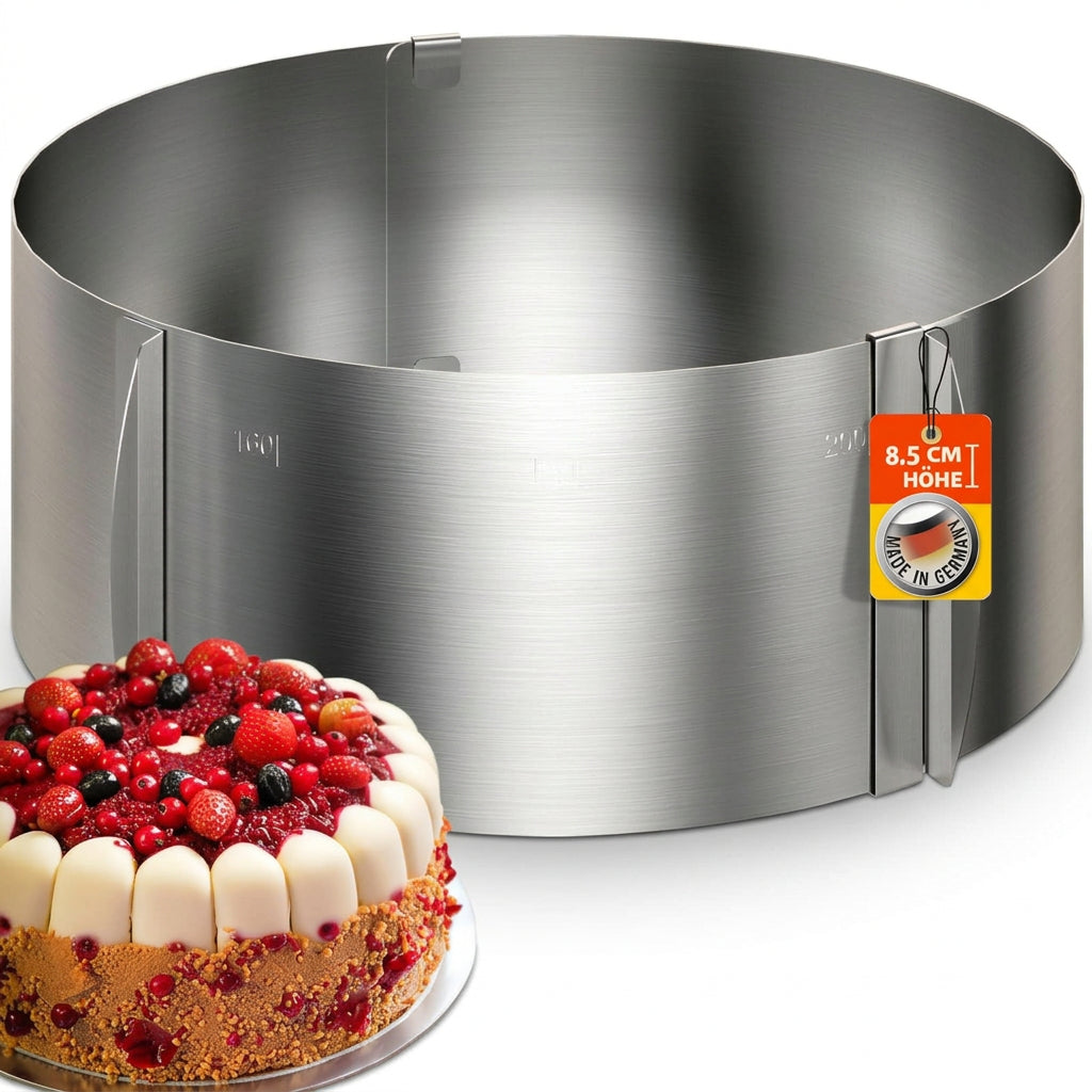 4smile Adjustable Stainless Steel Cake Ring 8.5 cm High