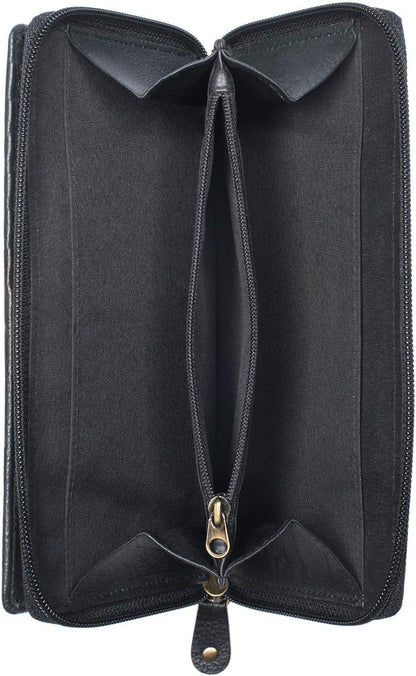 STILORD Dana Vintage Women's Leather RFID Wallet with Zip Pocket