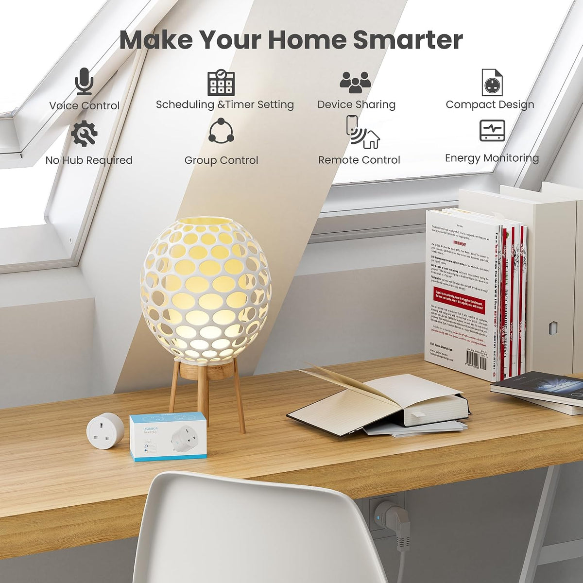 UPXNBOR 13A Smart WiFi Socket with Energy Monitoring