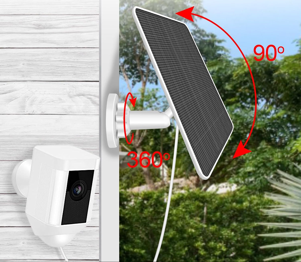 DEHKATA 6W Solar Panel for Spotlight Cam Plus/Pro and Stick Up Cam