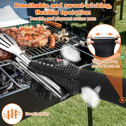 SSPGOOD High Quality BBQ Grill Gloves Oven Gloves features