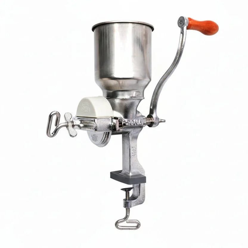 Landers Cast Iron Corn Grinder – High Hopper Manual Grain Mill - Gomix Brands Outlet