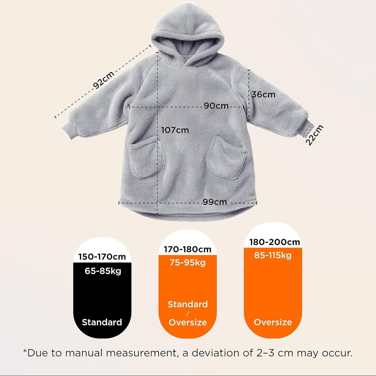 Bedsure Wearable Blanket Hoodie – Fluffy Fleece, Warm & Cozy, Multiple Colors