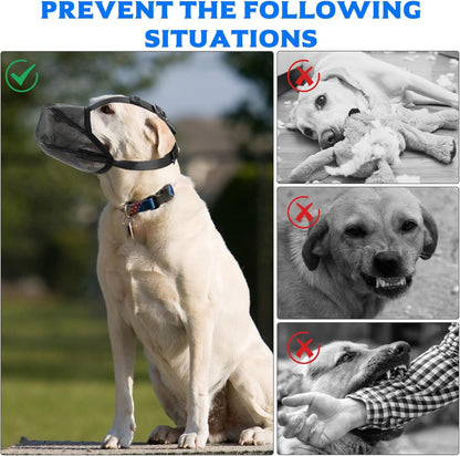 Adjustable Breathable Pet Mask Dog Muzzle for Small Medium Large Dogs Training