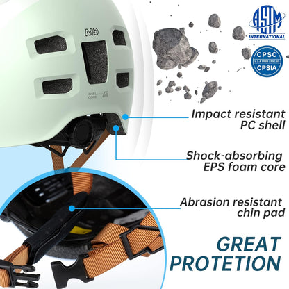 GLAMVILLA Ultralight Adjustable Skater Helmet for Kids and Adults