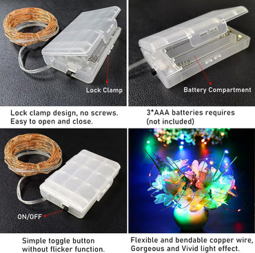 RUICHEN TB-5M50L Fairy String Lights 50 LED 5m