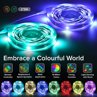 Bonve Pet HL-5050A 10m RGB LED Strip Lights Bluetooth Remote Control