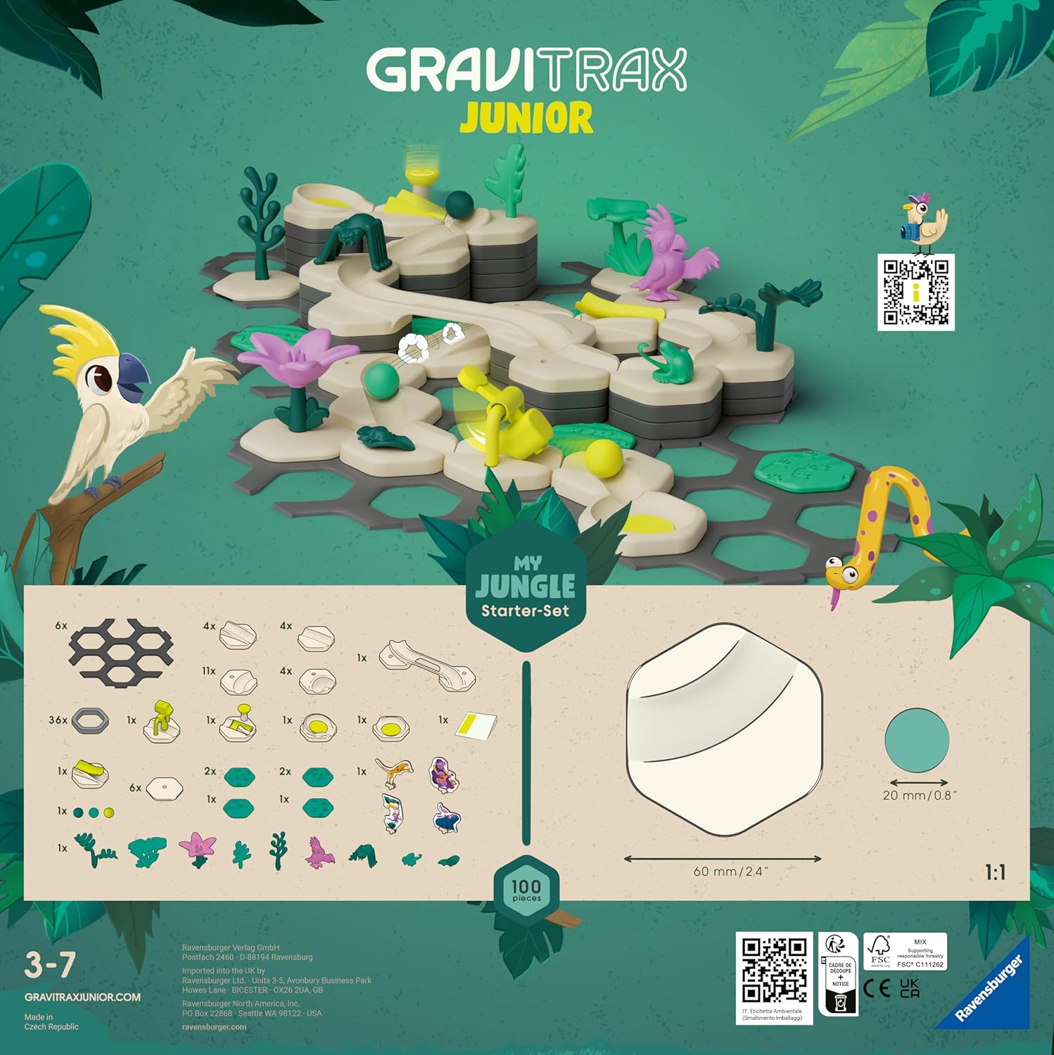 Ravensburger GraviTrax Junior Jungle Eco Marble Run Set