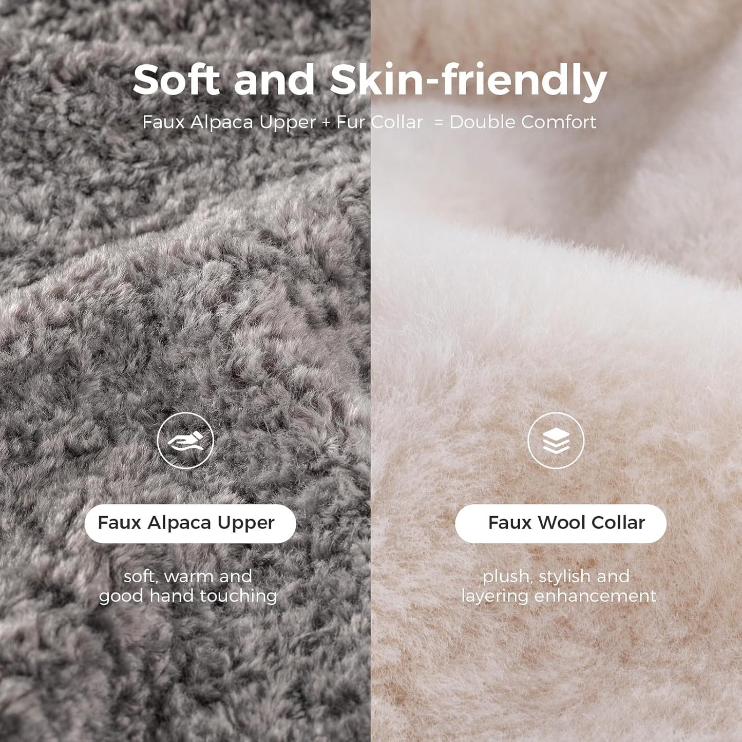 HomeTop Women's Comfy Clog Slippers Soft Warm Non‑Slip Indoor Shoes