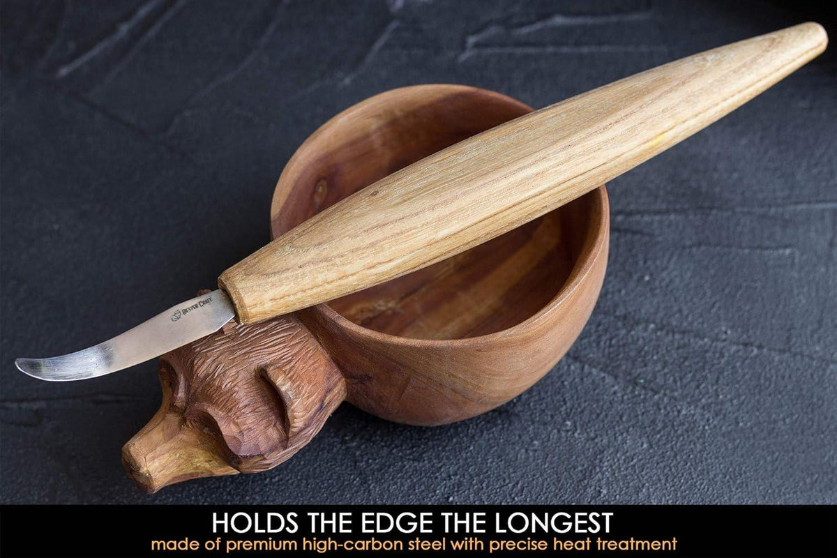 BeaverCraft SK4s Hook Knife: Long Handle Wood Carving Tool for Spoons & Kuksa - Gomix Brands Outlet