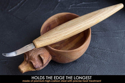BeaverCraft SK4s Hook Knife: Long Handle Wood Carving Tool for Spoons & Kuksa - Gomix Brands Outlet