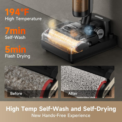 Dreame H12 Pro FlexReach Wet Dry Vacuum Cleaner 18000Pa Cordless Vacuum Mop 50Mins Runtime