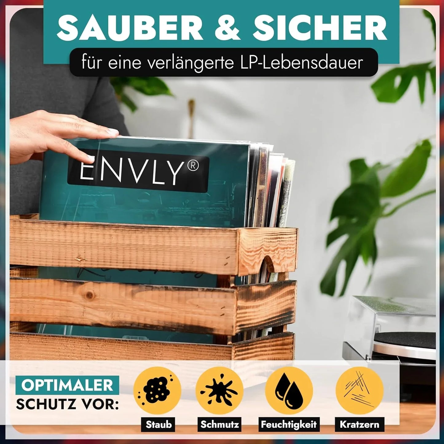Gatefold Record Sleeves for Vinyl Protection (50-Pack) | Rice Paper | Anti-Static (12") - Gomix Brands Outlet