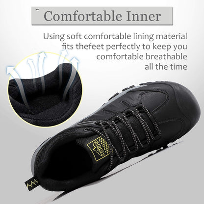 ASTERO Men's Waterproof Hiking Shoes with Anti‑Slip Rubber Sole