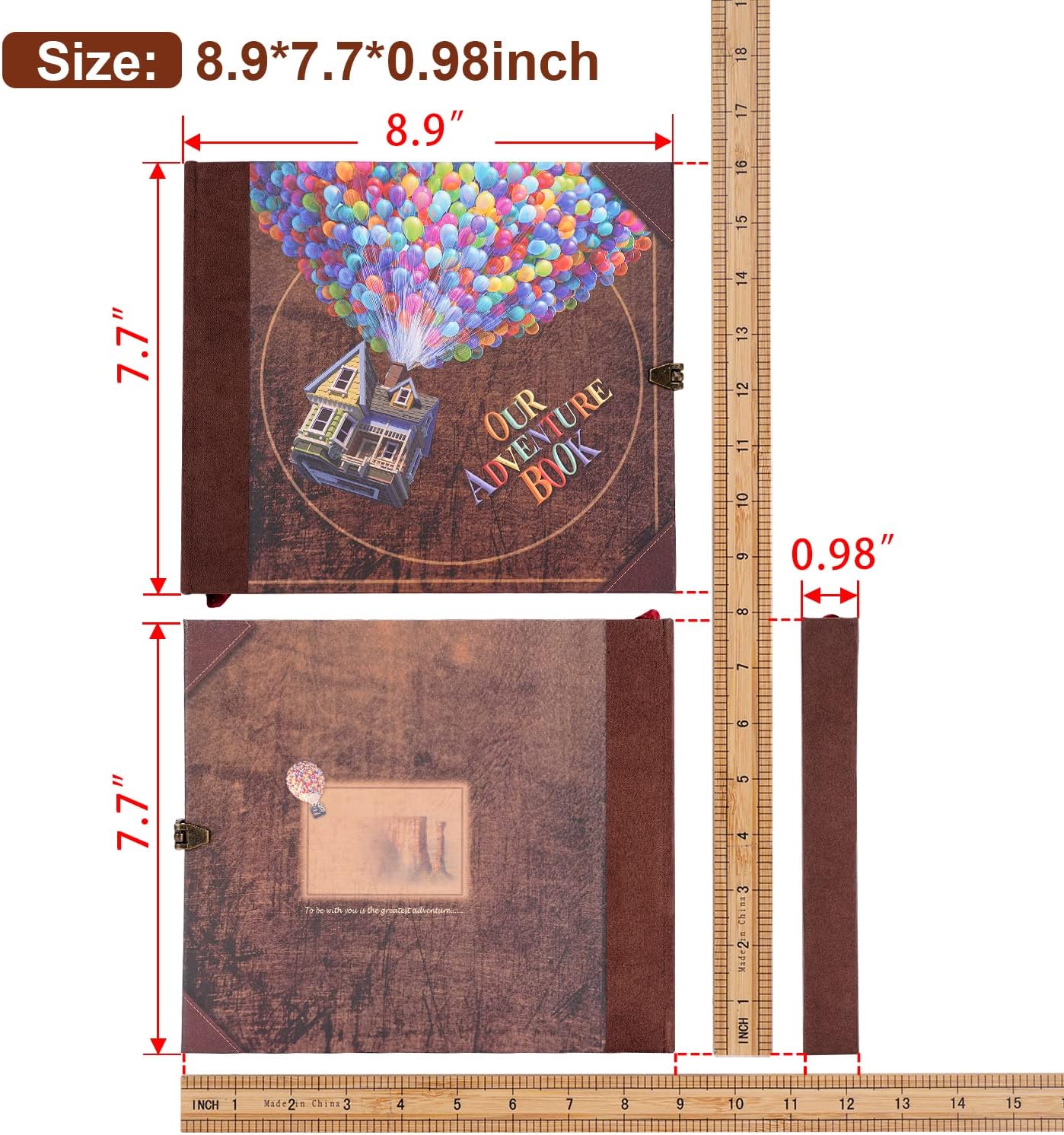 JIMBON Our Adventure Book: Retro Photo Album Scrapbook for Couple Memories