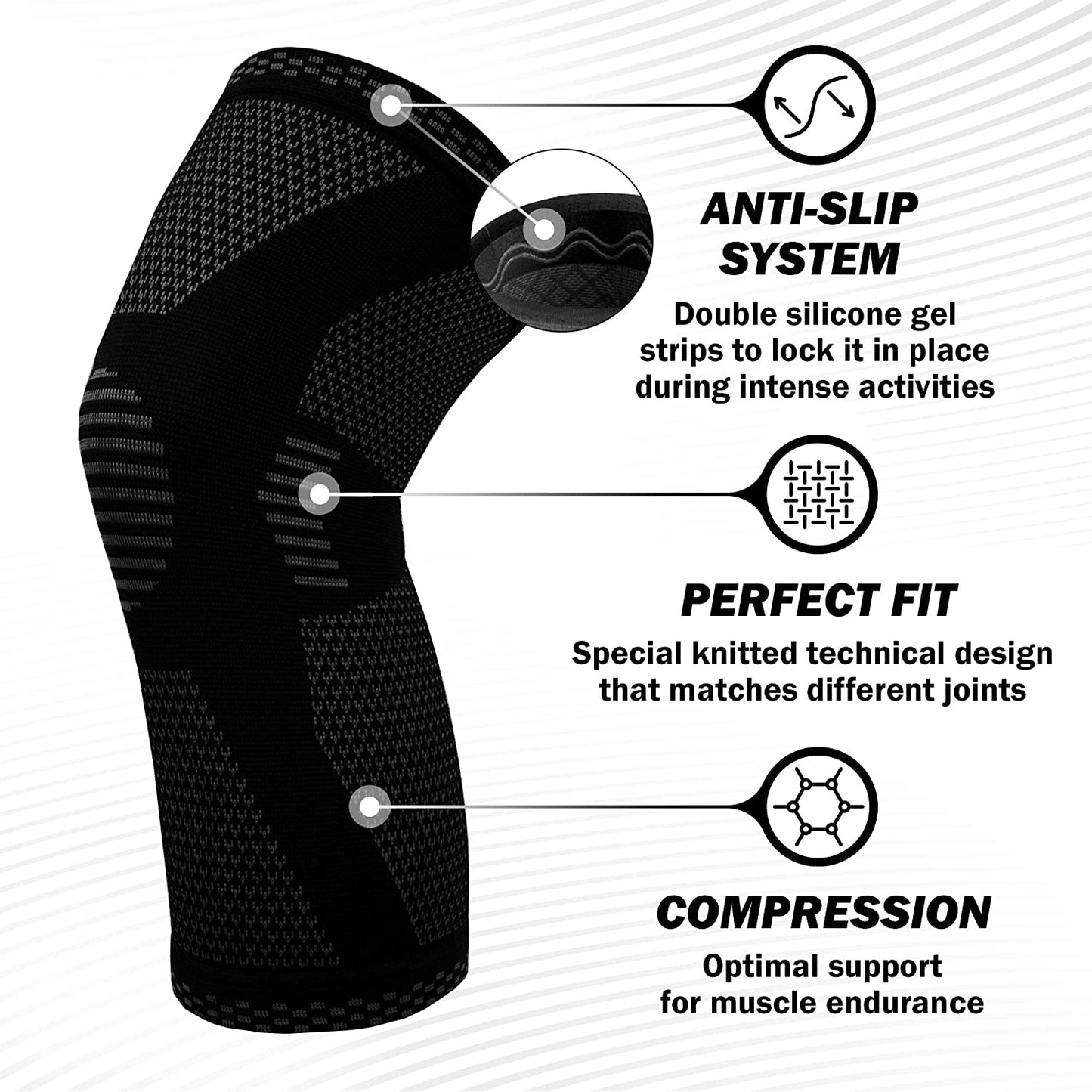 PowerLix Compression Knee Sleeve: Ultimate Support for Pain Relief and Recovery