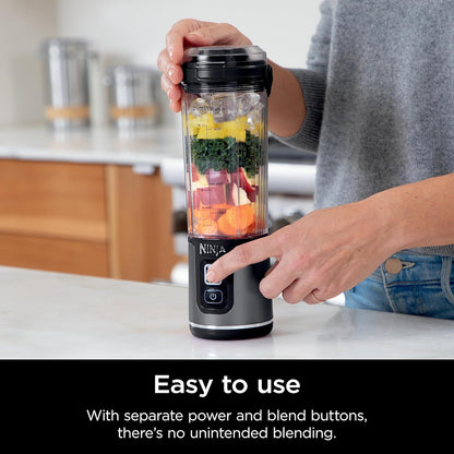 Ninja Blast Portable Blender 18oz Denim Blue Cordless USB‑C