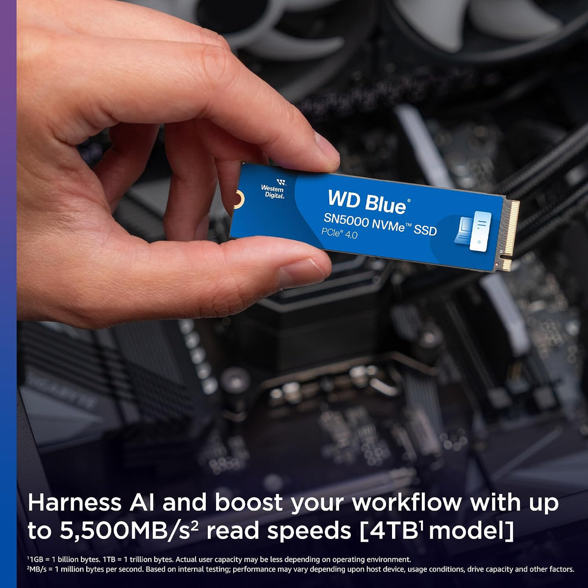 Western Digital WD Blue SN5000 NVMe Internal SSD WDS200T4B0E
