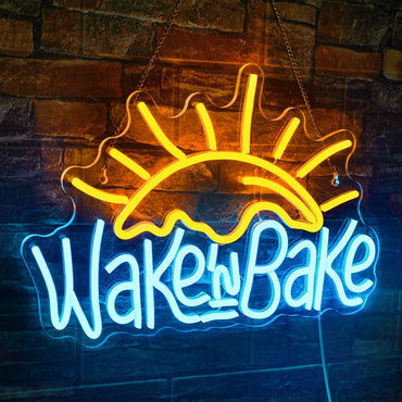 NOSUN Dimmable Wake in Bake Neon Sign for Home Décor