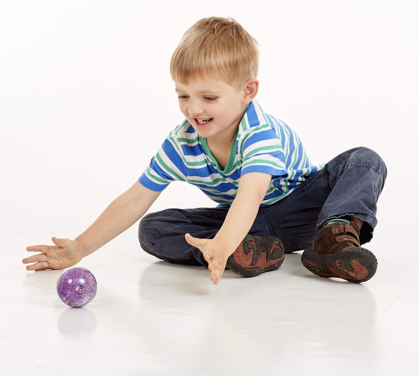 TickiT Sensory Rainbow Glitter Balls Set - 7 Water-Filled Bouncy Toys