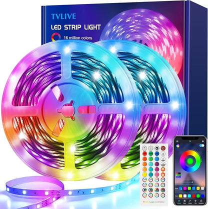 TVLIVE YC-5050 15m 5050 RGB LED Strip Lights Bluetooth App Control