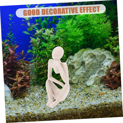 Alipis Resin Abstract Thinker Statue for Aquarium and Home Décor