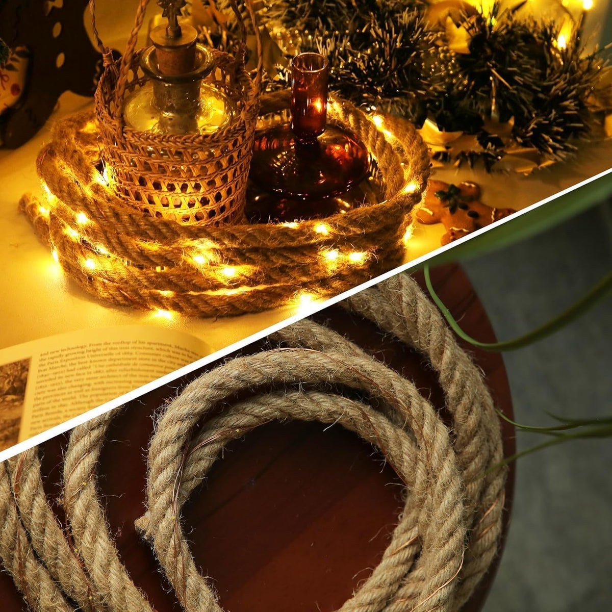 Ciskotu Fairy Rope LED String Lights 60LED Warm White 3m