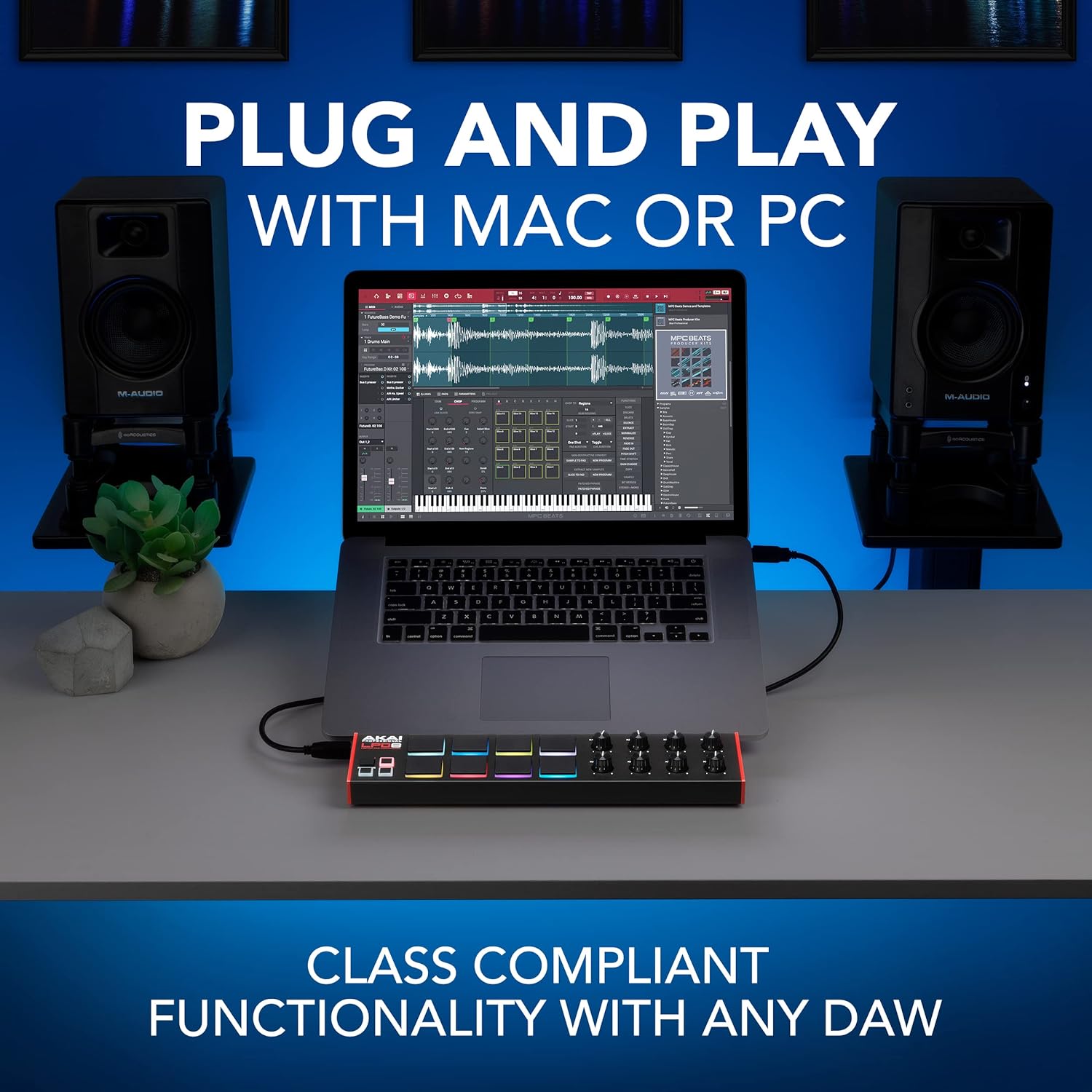 Akai LPD8 Portable USB MIDI Controller with RGB Pads