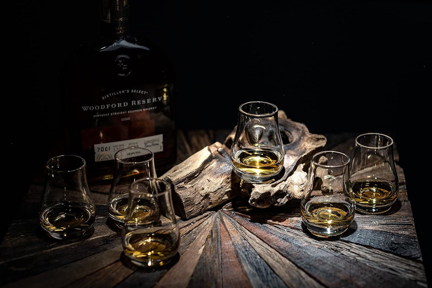 Professional Stemless 3.5oz Tulip Whiskey Tasting Glass Set of 6