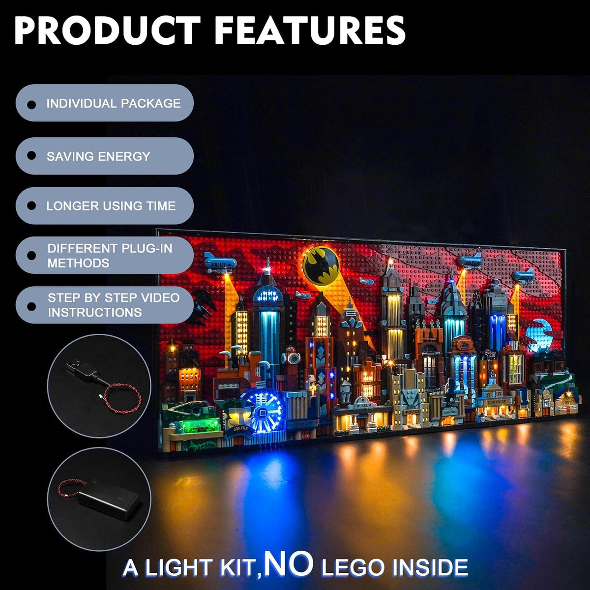 BrickBling 76271 LED Light Set for LEGO Gotham City