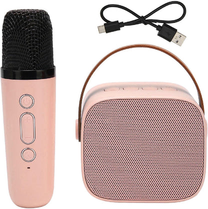 Mini Portable Karaoke Machine with Bluetooth Speaker and Mic