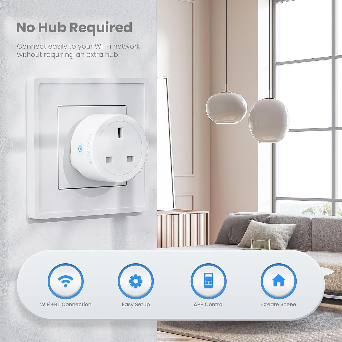 UPXNBOR 13A Smart WiFi Socket with Energy Monitoring