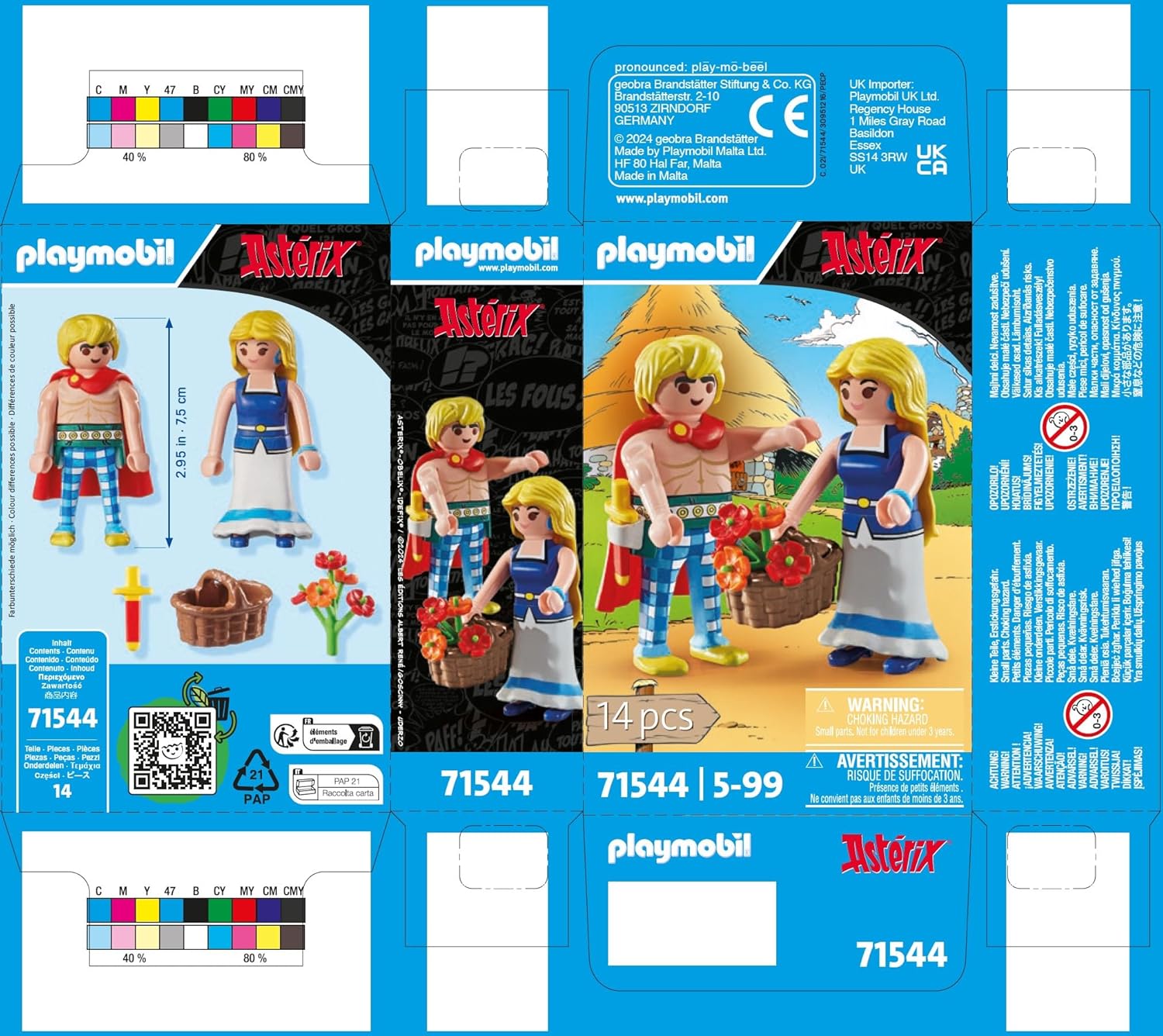 PLAYMOBIL Asterix Tragicomix Falbala Love Couple Figure Fun Toy Set