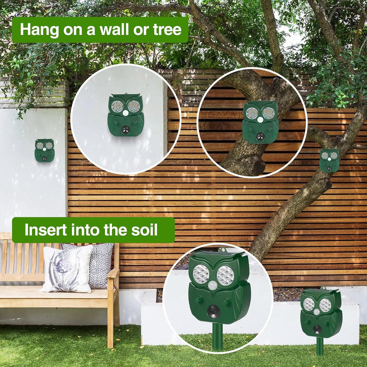 Jahy2Tech No.273-1 Solar Ultrasonic Animal Repellent
