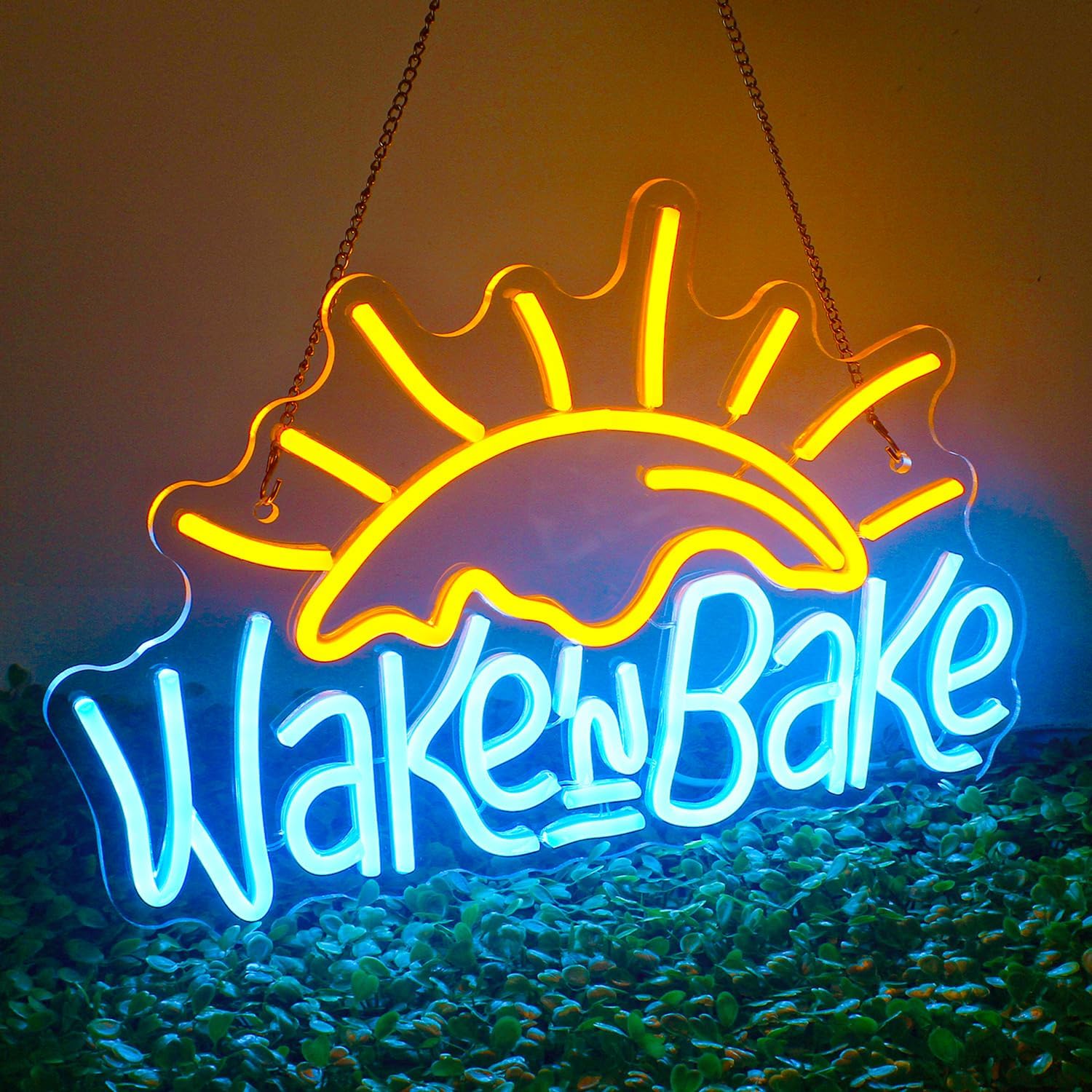 NOSUN Dimmable Wake in Bake Neon Sign for Home Décor