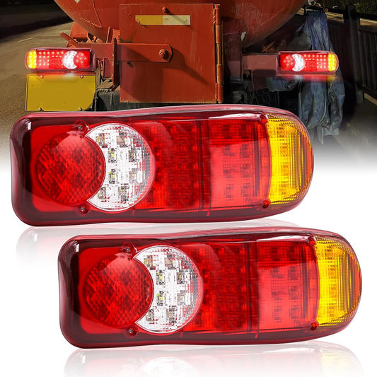 Ygmylandbb RGUS*WEIDENG 46 LED Trailer Tail Lights 12V 2-Pack