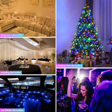 ZWOOS 10m 100 LED RGB String Lights Music Sync USB IP65 App Remote