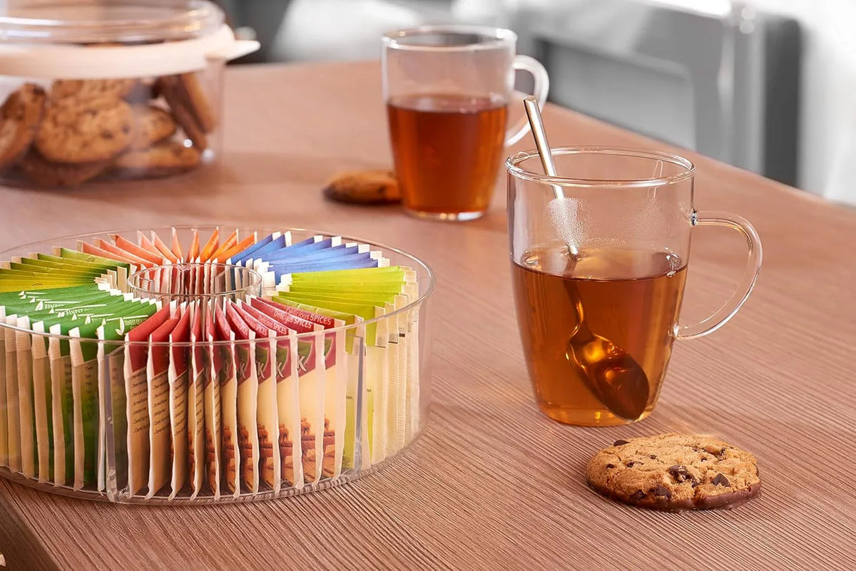 Mepal Stora Rectangular Tea Box 6 Compartments Transparent Dishwasher Safe - Gomix Brands Outlet