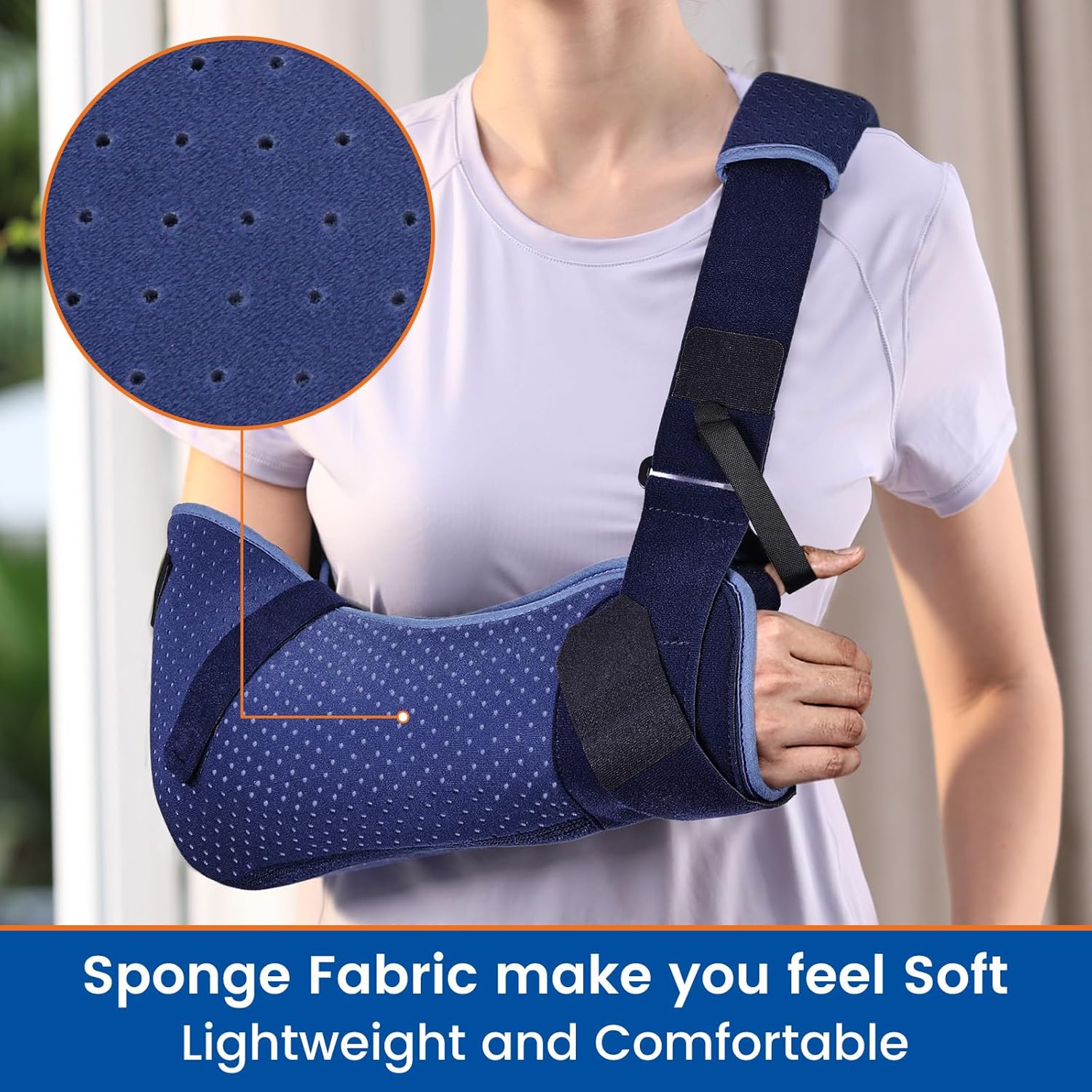 Adjustable Shoulder Sling: Secure, Comfortable Arm Immobilizer for Injury Recovery & Support