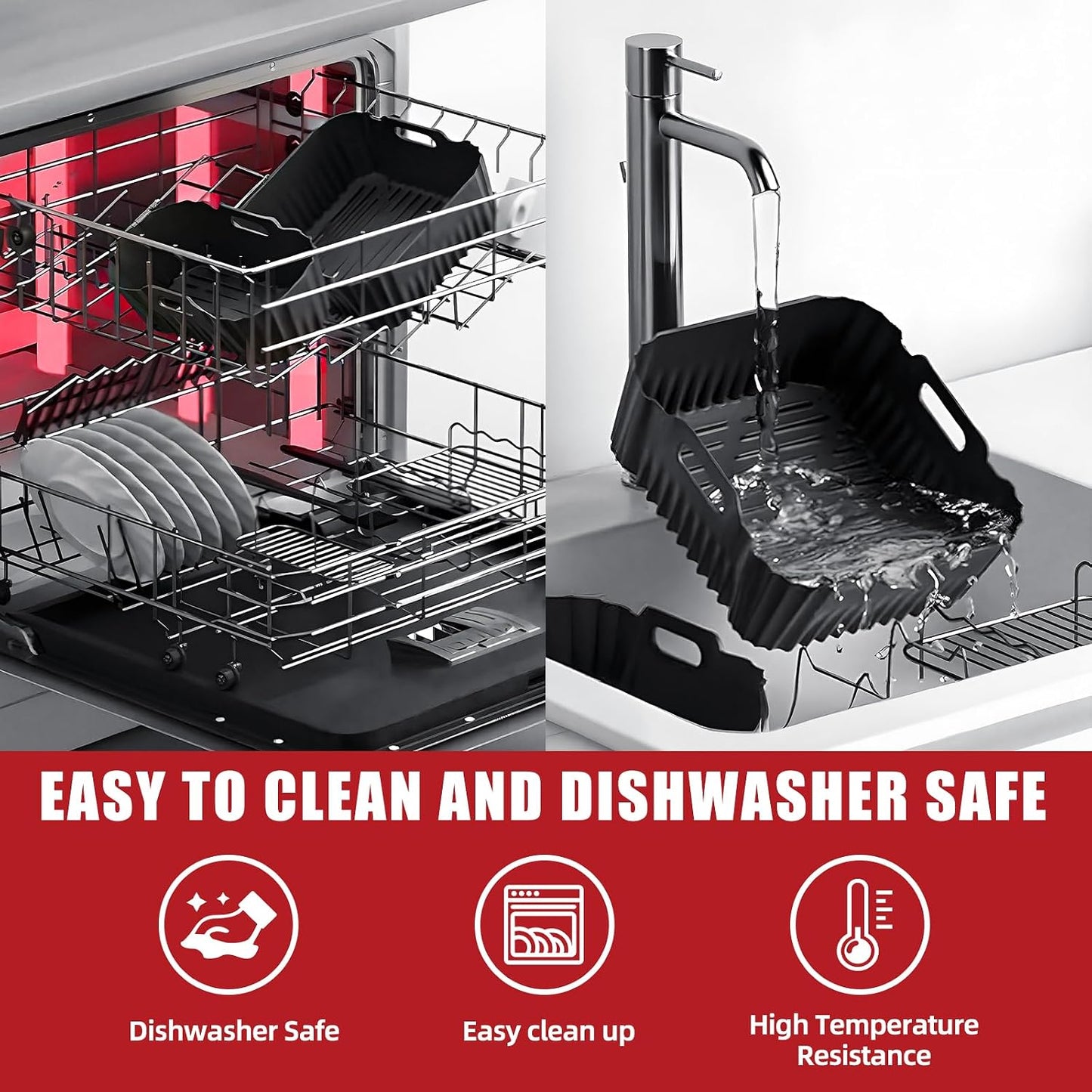 PETHREE Silicone Mould for Philips Airfryer Dual Basket 6L/3L