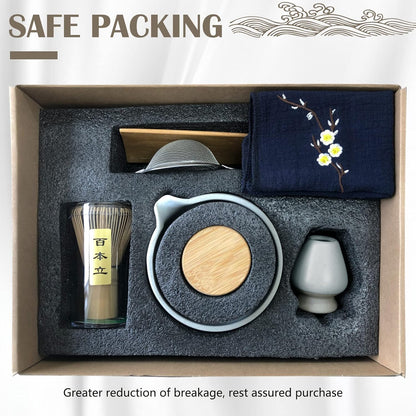 Artcome 9 Piece Japanese Matcha Tea Set with Bamboo Bowl, Whisk, Pourer and Accessories