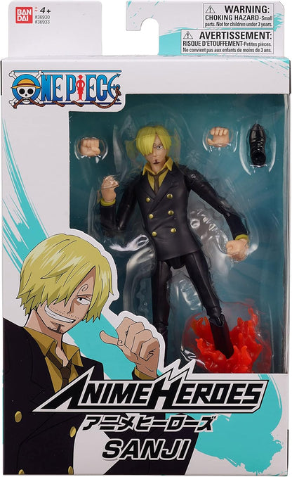 Bandai Anime Heroes One Piece Sanji Figure 6.5" Articulated Collectible