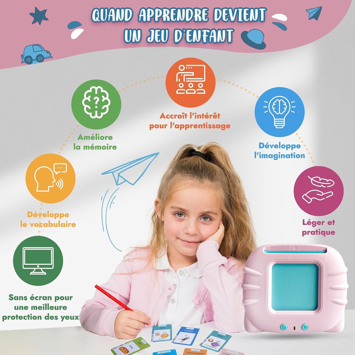 VANIKO Bilingual Talking Flash Cards Educational Learning Toy 112 Cards